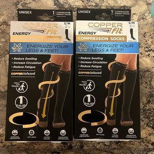 NIB Unisex Copper Fit Compression Socks